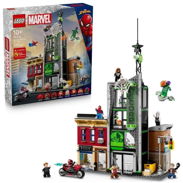 Nessiworld 76324 Lego Marvel Örümcek Adam, Oscorpa Karşı 808 parça +10 yaş