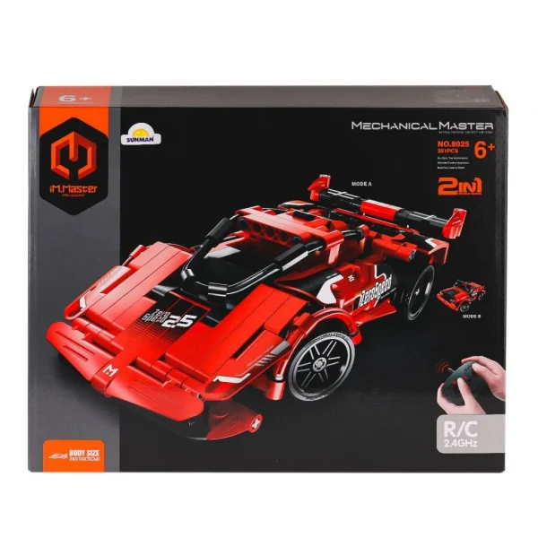 Nessiworld 8025 IMM Kumandalı Süper Araba 2IN1 Kırmızı 351 Parça