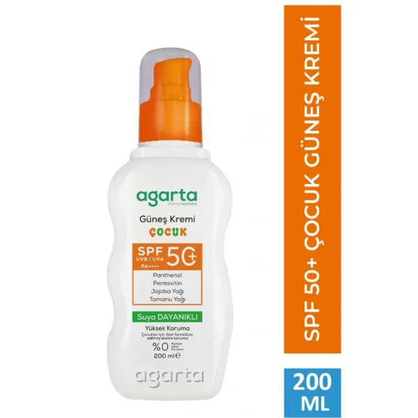Nessiworld Agarta Doğal Güneş Kremi Çocuk 50 SPF 200 ml