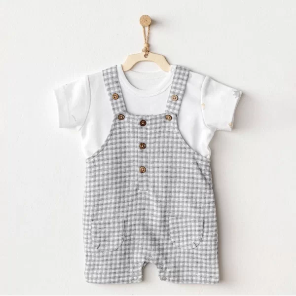 Nessiworld Andywawa AC25804 Jumpsuit Set Little King Salopet Takım Grey