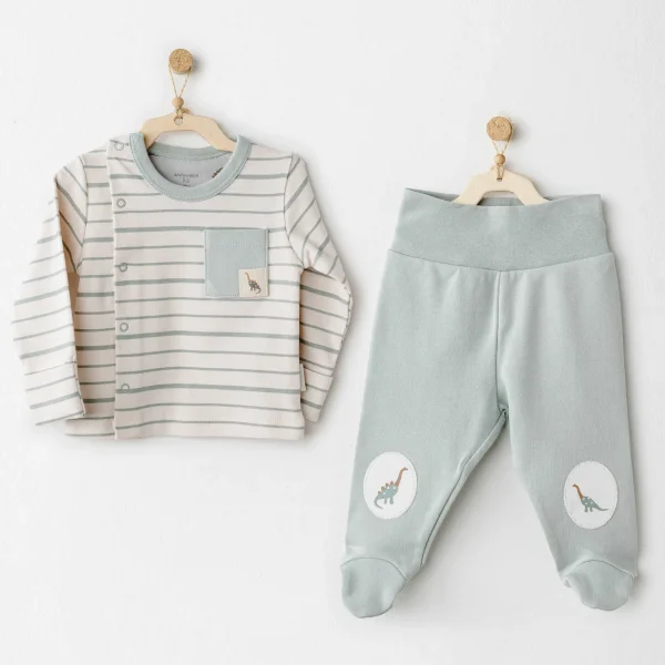 Nessiworld Andywawa AC26009 Mummy S Snuggle Saurus 2li Zıbın Takım Green