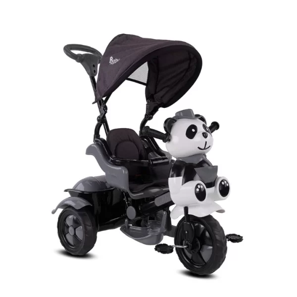 Nessiworld Babyhope 127A Little Panda 3 Tekerli Kontrollü Bisiklet (Pedli) Gri