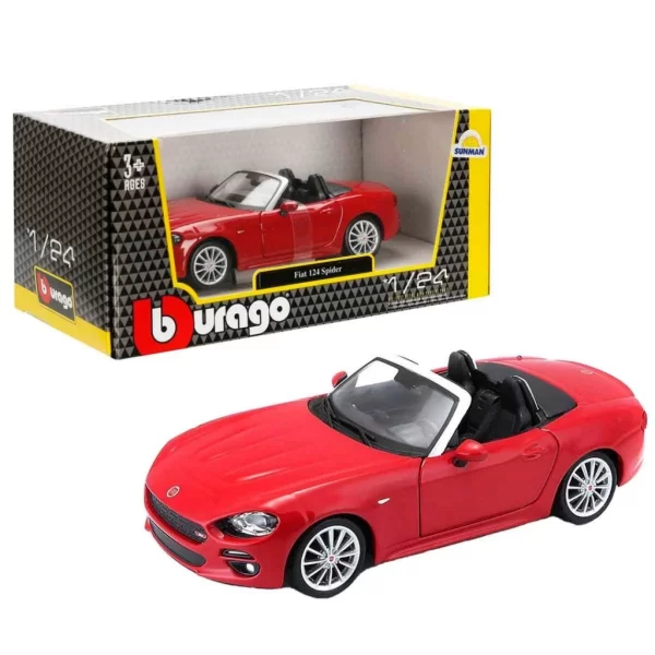 Nessiworld Bburago 1:24 Fiat 124 Spider Model Araba
