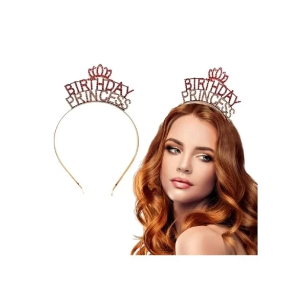 Nessiworld Birthday Princess Kristal Taç – Altın Kaplama