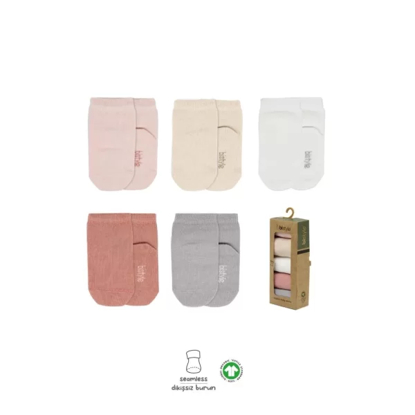 Nessiworld Bistyle 5li Penye Soket Kutulu Basic Çorap 10131 Pudra