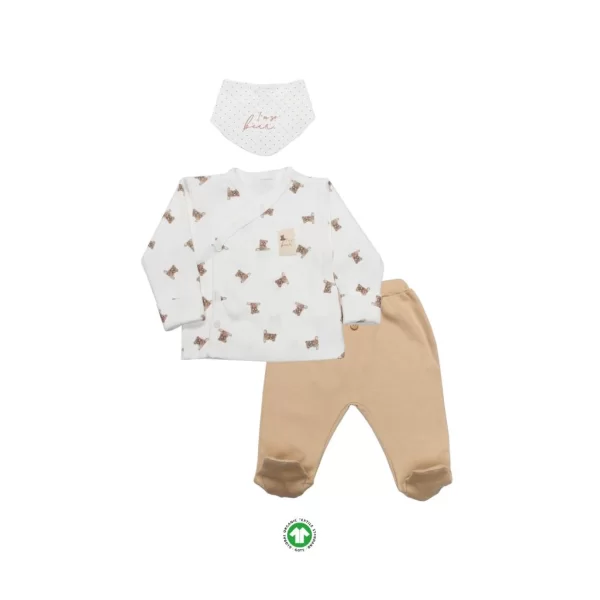 Nessiworld Bistyle I Am So Bear 3lü Takım 13103 Bej-Ekru