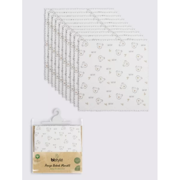 Nessiworld Bistyle Koala 20x20 10Lu Penye Mendil 90165 Ekru