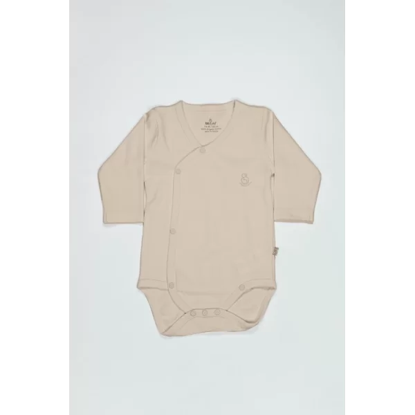 Nessiworld Bistyle Organik Natural Basic Style Kruvaze Uzun Kol Body BS17102 Bej