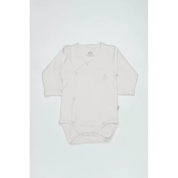Nessiworld Bistyle Organik Natural Basic Style Kruvaze Uzun Kol Body BS17102 Ekru