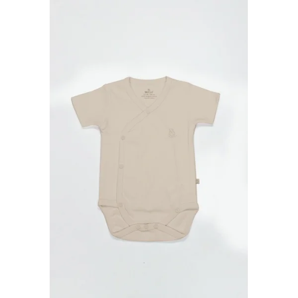 Nessiworld Bistyle Organik Natural Basic Style Kruvaze Yarım Kol Body BS17101 Bej