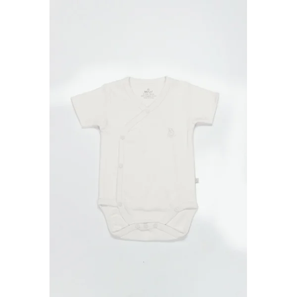 Nessiworld Bistyle Organik Natural Basic Style Kruvaze Yarım Kol Body BS17101 Ekru