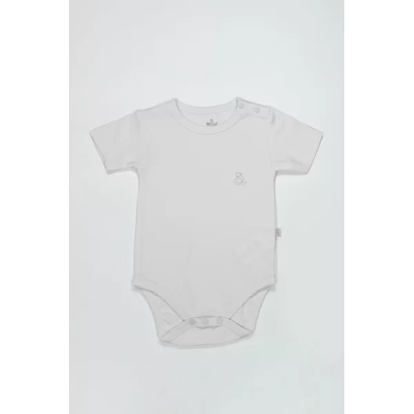 Nessiworld Bistyle Organik Natural Basic Style Yarım Kol Body BS17103 Beyaz
