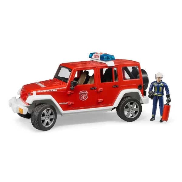 Nessiworld Bruder Jeep Wrangler Rubicon İtfaiye Aracı Ve İtfaiyeci BR02528