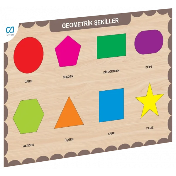 Nessiworld CAAHS-3204 AHŞAP GEOMETRİK ŞEKİLLER BUL-TAK