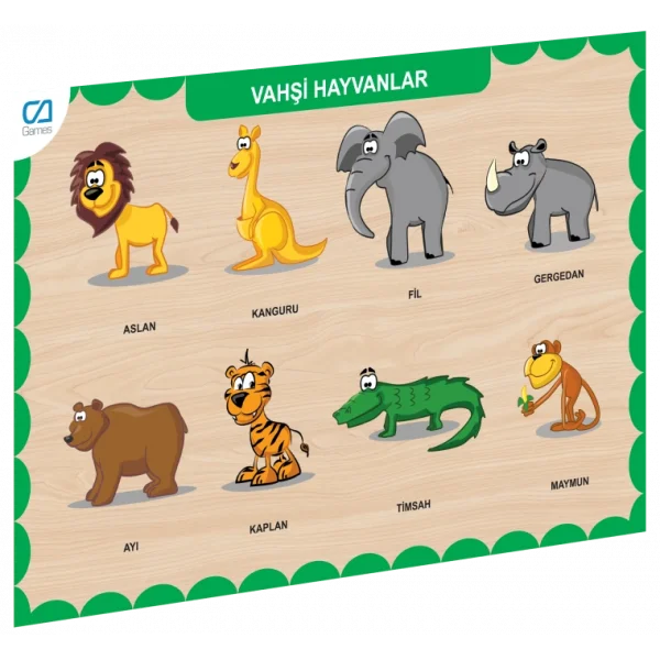 Nessiworld CAAHS-3213  AHŞAP VAHŞİ HAYVANLAR BUL-TAK