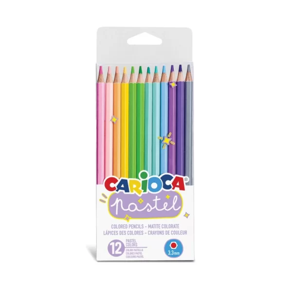 Nessiworld Carioca Pastel Renk Kuru Boya Kalemi 12Li