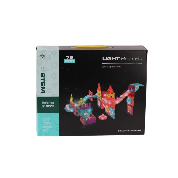 Nessiworld CH1172 MAGNETİC TİLES LİGHT VERSİON 75 PARÇA
