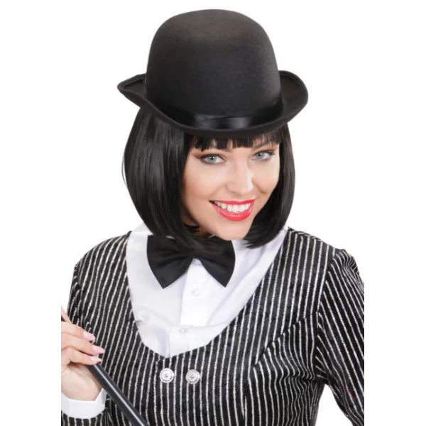 Nessiworld Charlie Chaplin Stil Yetişkin Şapkası – Siyah Melon Parti Şapkası