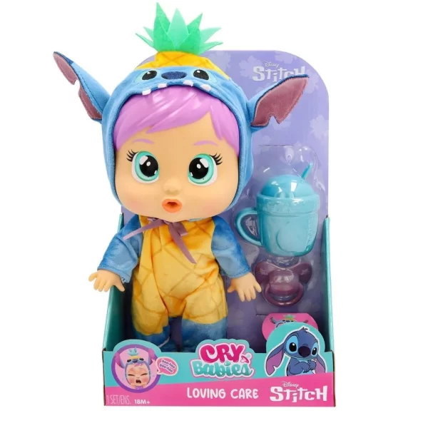 Nessiworld CYB70000 Cry Babies Love and Care Stitch Kostümlü Bebek