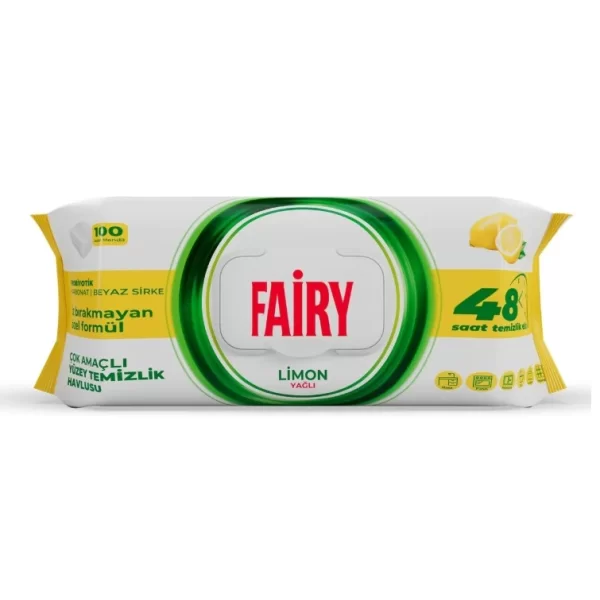 Nessiworld Fairy Power Yüzey Temizlik Havlusu 100Lü Limon