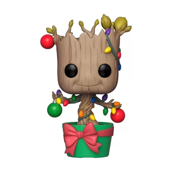 Nessiworld Funko POP Marvel Holiday Groot w/ Lights & Ornaments