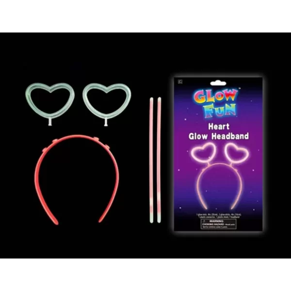 Nessiworld Glow Stick Karanlıkta Yanan Fosforlu Kalp Taç 12 Adet