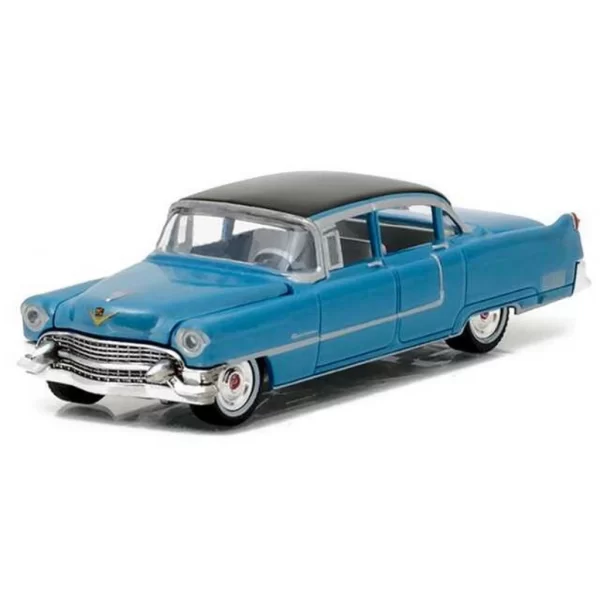 Nessiworld Greenlight 1/64 Hollywood Series 16 - Elvis Presley (1935-77) - 1955 Cadillac Fleetwood Series 60 Blue Cadillac