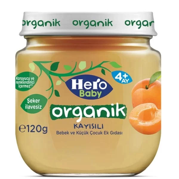 Nessiworld Hero Baby Organik Kayısı Kavanoz Mama 120 Gr