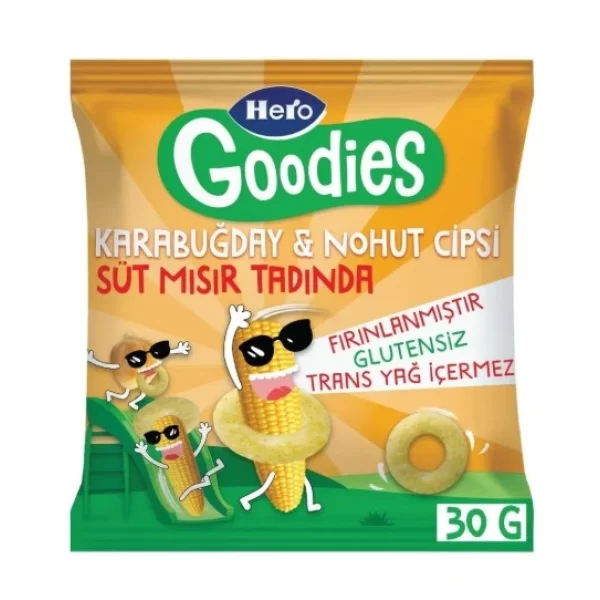 Nessiworld Hero Goodies Süt Mısırlı Sağlıklı Cips 30 Gr