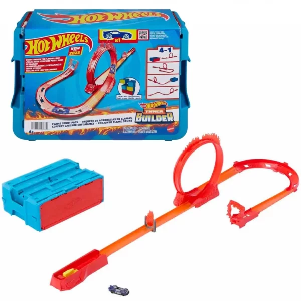 Nessiworld  Hot Wheels Track Builder Alev Temalı Akrobasi Seti HMC04