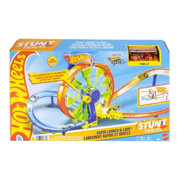 Nessiworld JBX65 Hot Wheels Hızlı Fırlatma ve Döngü Parkuru Oyun Seti