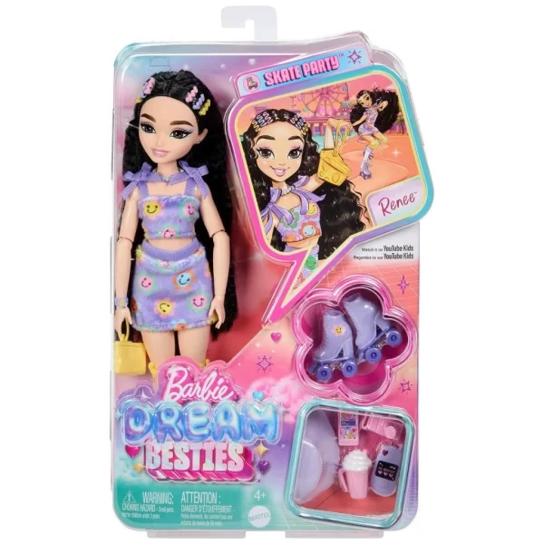 Nessiworld JFX99 Rene - Barbie Dream Besties Paten Partisi Rene Bebek ve Aksesuarları