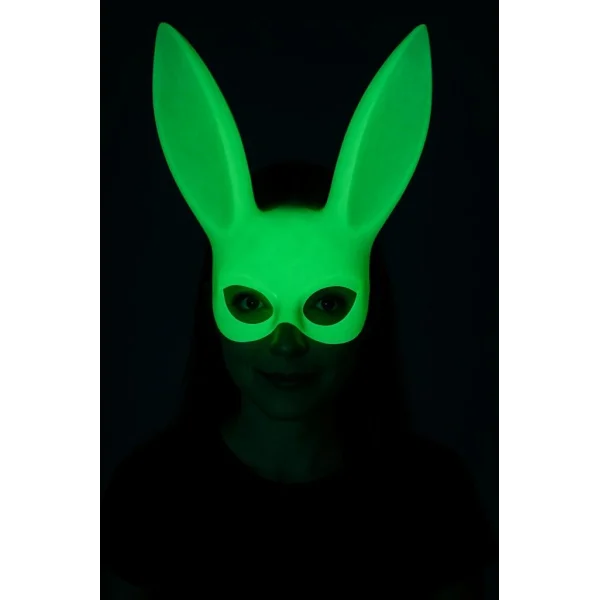 NessiWorld Karanlıkta Yanan Glow Floresan Tavşan Maskesi 32x22 cm