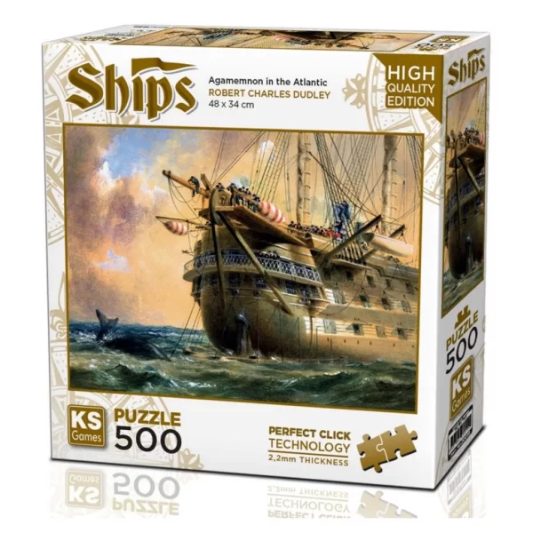 Nessiworld KS Games HMS Agamemnon in Atlantic Puzzle 500 Parça 20050