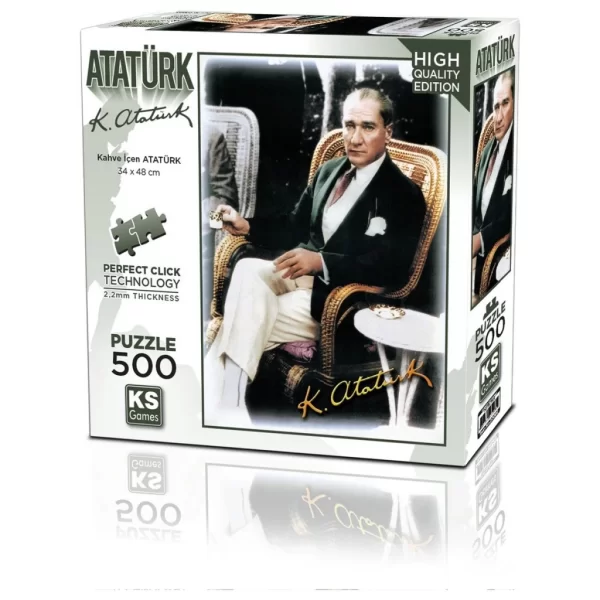 Nessiworld KS Games Kahve İçen Atatürk Puzzle 500 Parça 20060