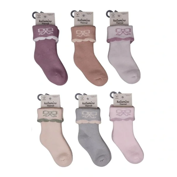 NessiWorld Lirya Havlu Kız Bebek Soket Çorap K45905 Asorti