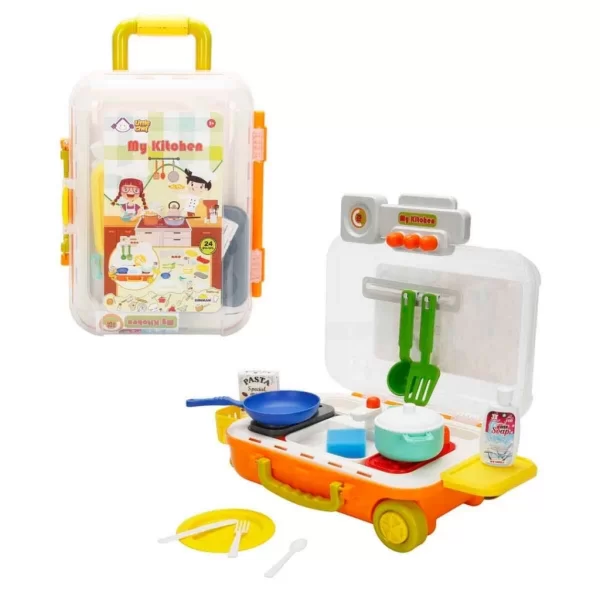 Nessiworld Little Chef Çekçekli Bavul Mutfak Seti 24 Parça