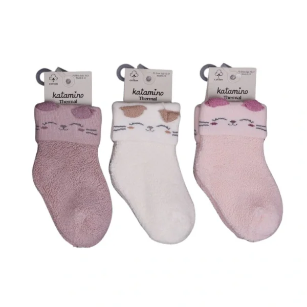 NessiWorld Mikaya Kız Bebek Havlu Soket Çorap K45913 Asorti