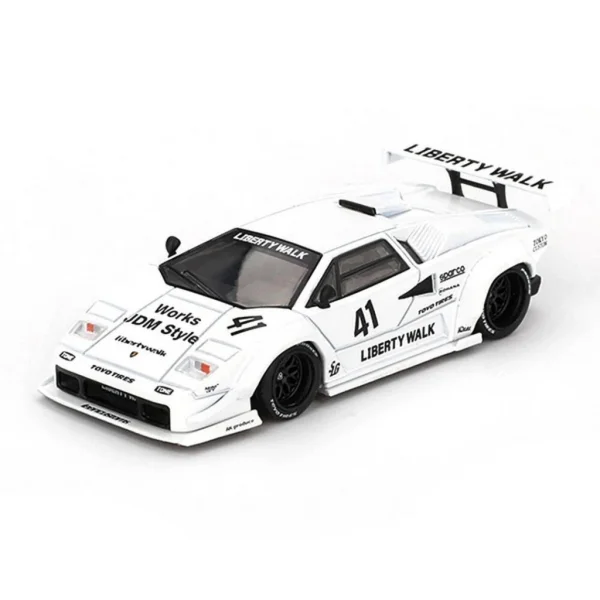 Nessiworld Mini GT 1/64 Lamborghini Countach LB-WORKS White 2024 Tokyo Auto Salon - Blister Paket