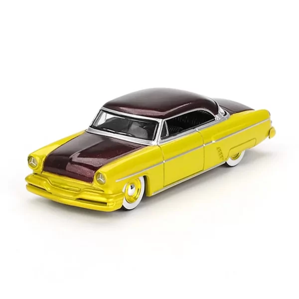 Nessiworld Mini GT 1/64 Lincoln Capri Hot Rod 1954 Lime Yellow Blister Paket