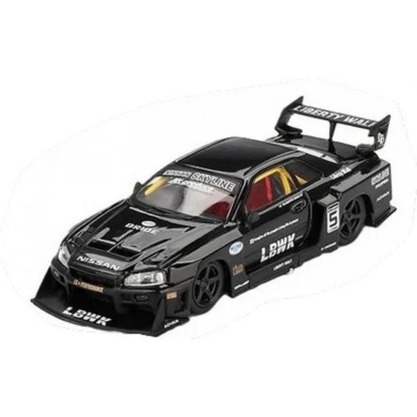 Nessiworld Mini GT 1/64 Nissan LB-ER34 Super Silhouette SKYLINE Black - Blister Paket