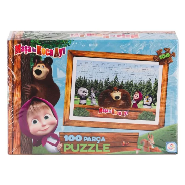 Nessiworld MS7966 Masha ve Koca Ayı 100 Parça Puzzle -Laçokids