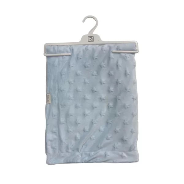 Nessiworld Nessiworld Bibaby Embossed Star 90x108 Battaniye 64728 Blue