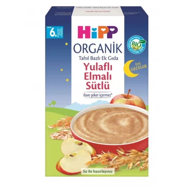 Nessiworld  p Organik İyi Geceler Sütlü Yulaflı Elmalı Tahıl Bazlı Ek Gıda 250 Gr