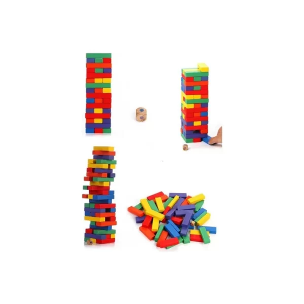 Nessiworld  PlayWood Ahşap Kutulu Denge Oyunu Renkli 310