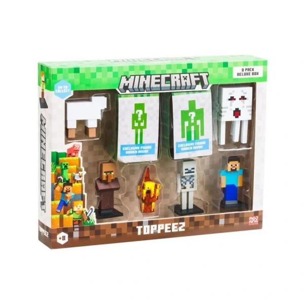 Nessiworld PMI MC2070 Minecraft 3D Figür Toppeez 8li Delüks Set