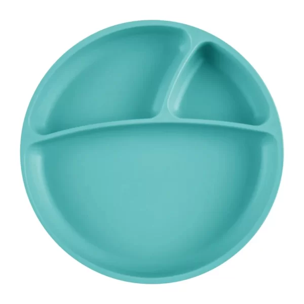 Nessiworld Porsiyon Vakum Tabanlı Silikon Tabak Aqua Green
