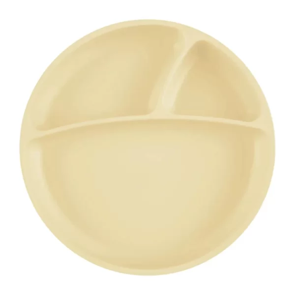 Nessiworld   Porsiyon Vakum Tabanlı Silikon Tabak Mellow Yellow
