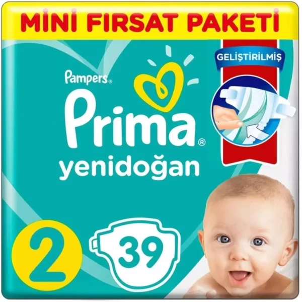 Nessiworld Prima Bebek Bezi Aktif Bebek Standart Paket 2 Beden 39 Adet