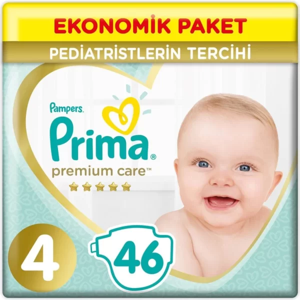 Nessiworld Prima Premium Care Bebek Bezi Ekonomik Paket 4 Beden 46 Adet